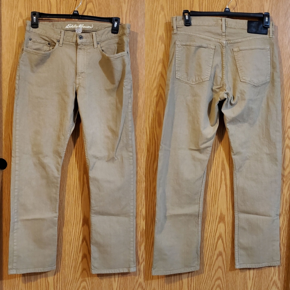 Eddie Bauer tan straight fit jeans
